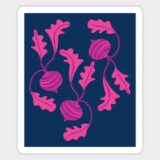 CRAZY BEETS Fun Healthy Root Vegetables Veggies Pink Purple - UnBlink Studio by Jackie Tahara Magnet